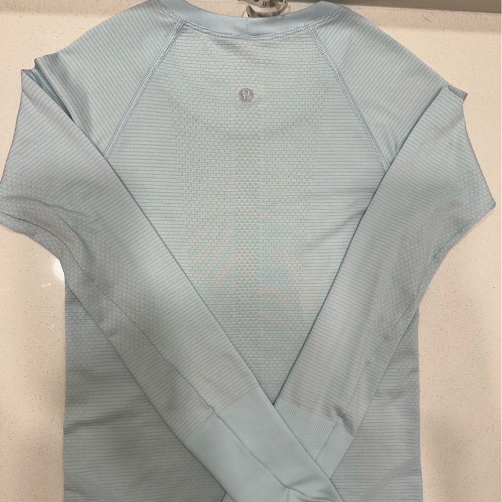 lululemon athletica Light Blue Long Sleeve Top